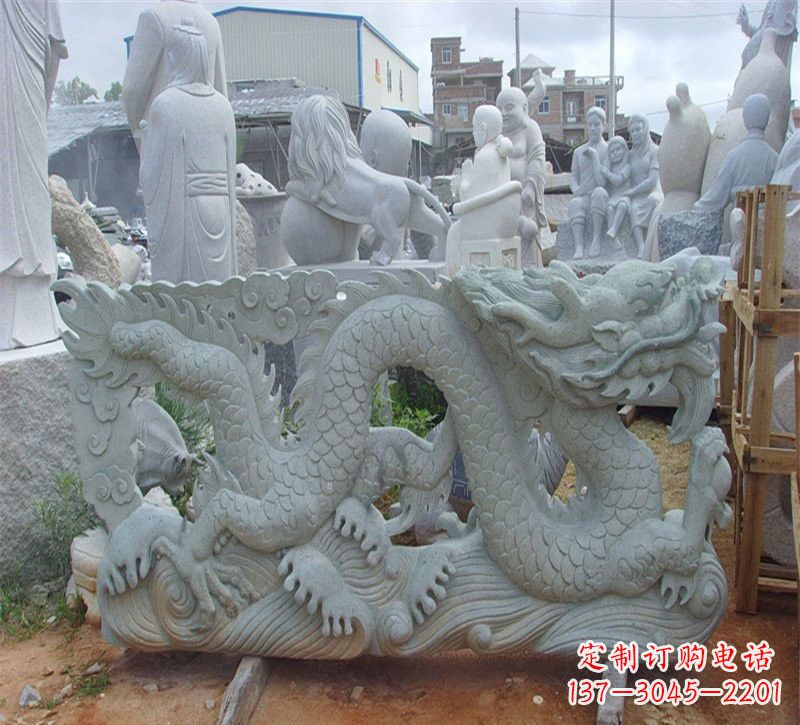 淄博大理石龙石雕传承古老文化，精雕细琢的艺术品