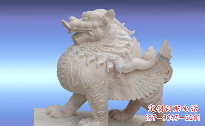 淄博大理石貔貅神兽石雕