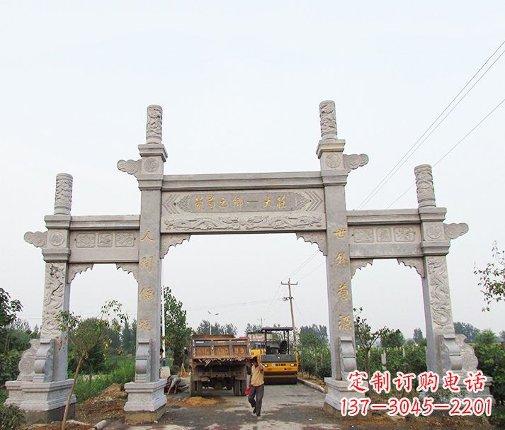 淄博大理石牌坊石雕，艺术精髓永不凋零