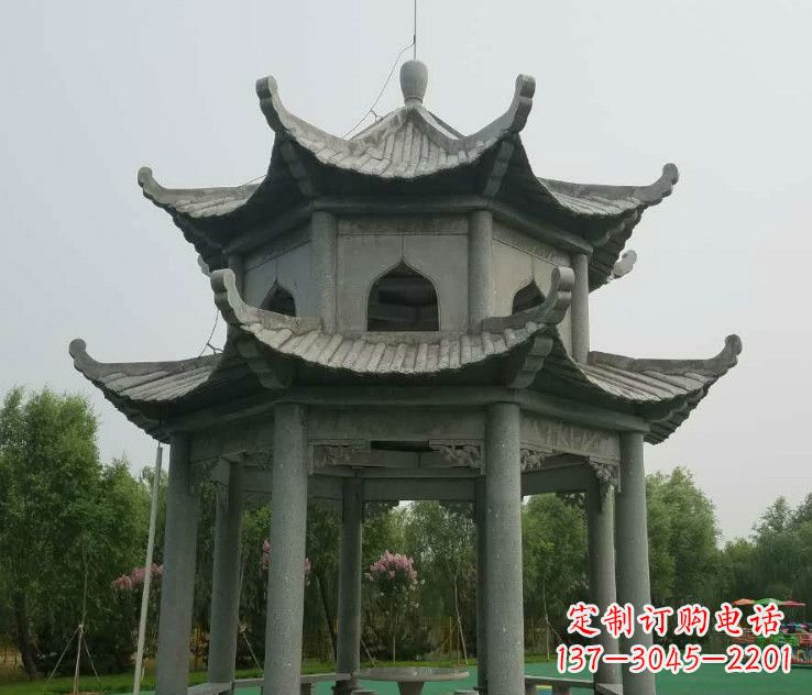 淄博精美大理石凉亭石雕