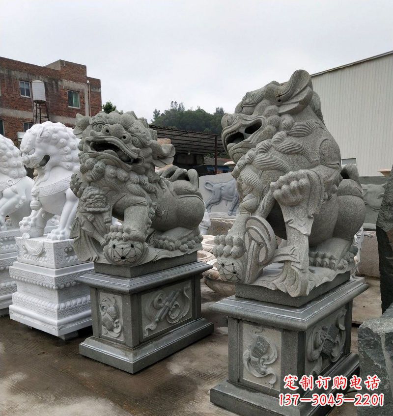 淄博大理石南方狮子雕塑