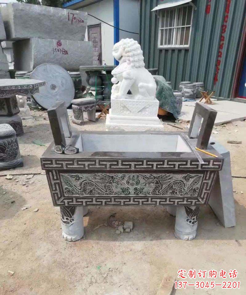 淄博精美大理石香炉雕塑