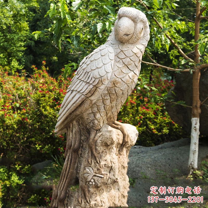 淄博大理石鹦鹉雕塑，完美点缀生活空间