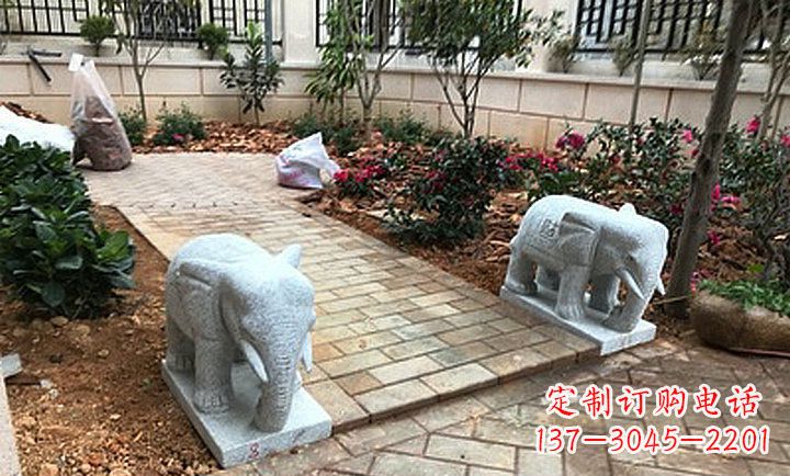 淄博大理石小象石雕，让你的大好家园更加美丽