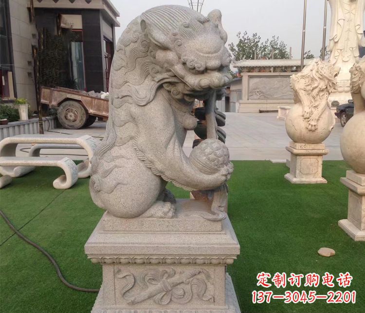 淄博优雅精致的大理石独角兽雕塑