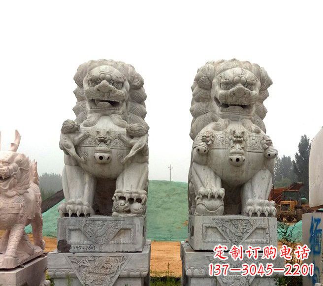 淄博传统大理石狮子雕塑