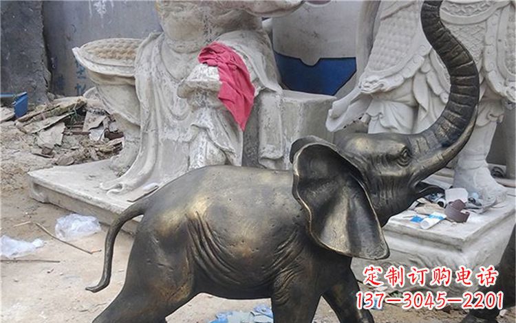 淄博精美大象铜雕