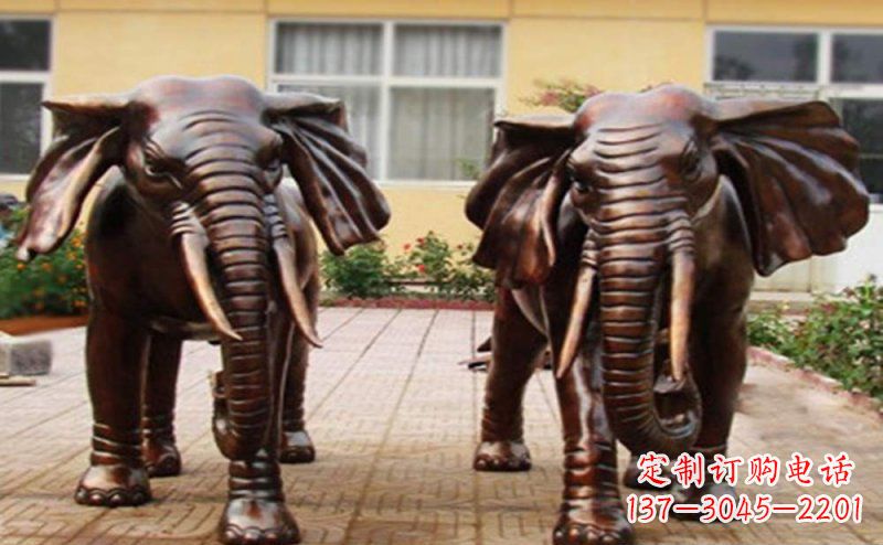 淄博大象铜雕艺术塑像