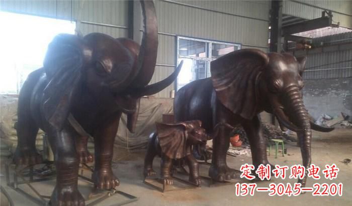 淄博高品质大象铜雕塑