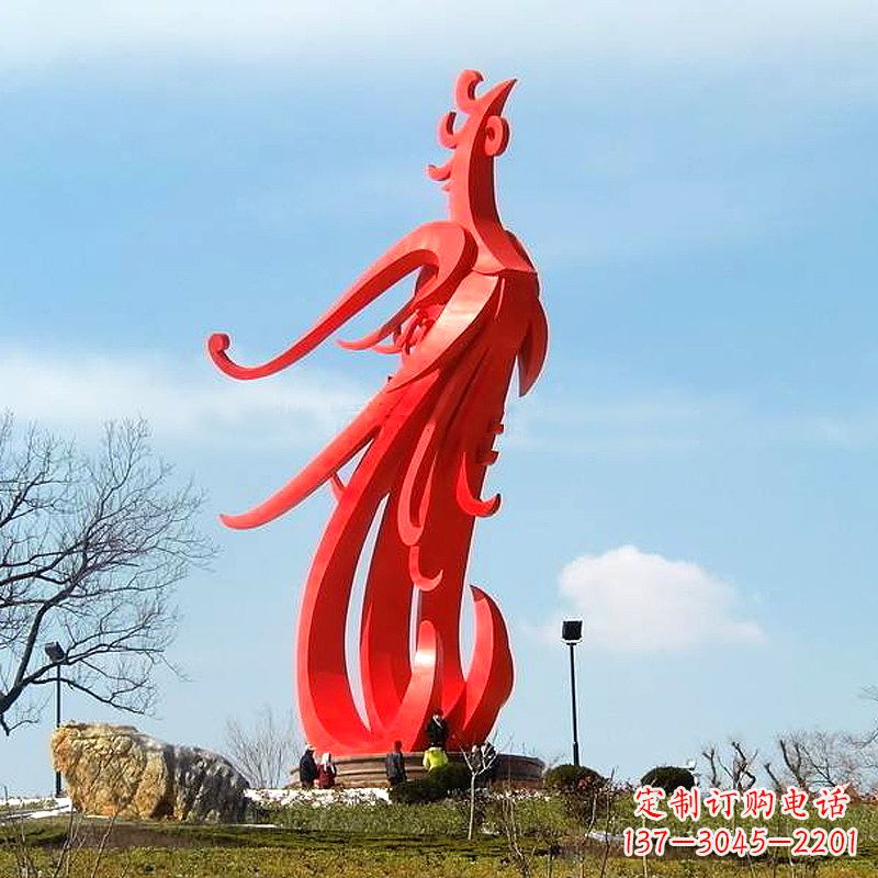 淄博凤凰不锈钢雕塑,增添景区魅力