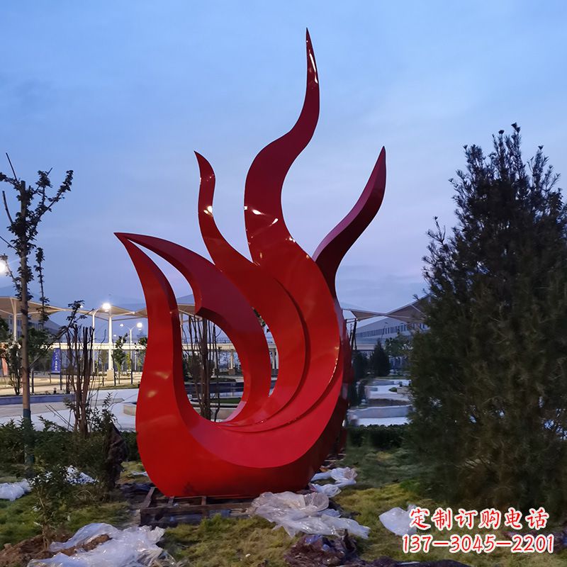 淄博大型不锈钢几何凤凰,广场公园城市标志性动物雕塑