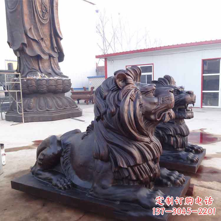 淄博纯铜汇丰狮子雕塑