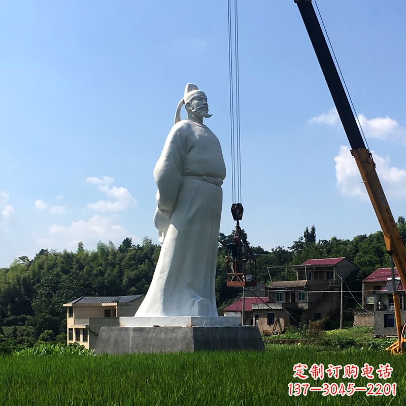 淄博经典汉白玉诗仙李白石雕像