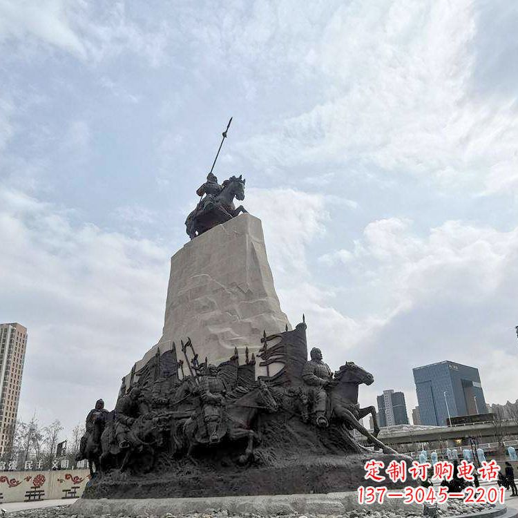 淄博精美西汉名将石雕像——荣耀霍去病