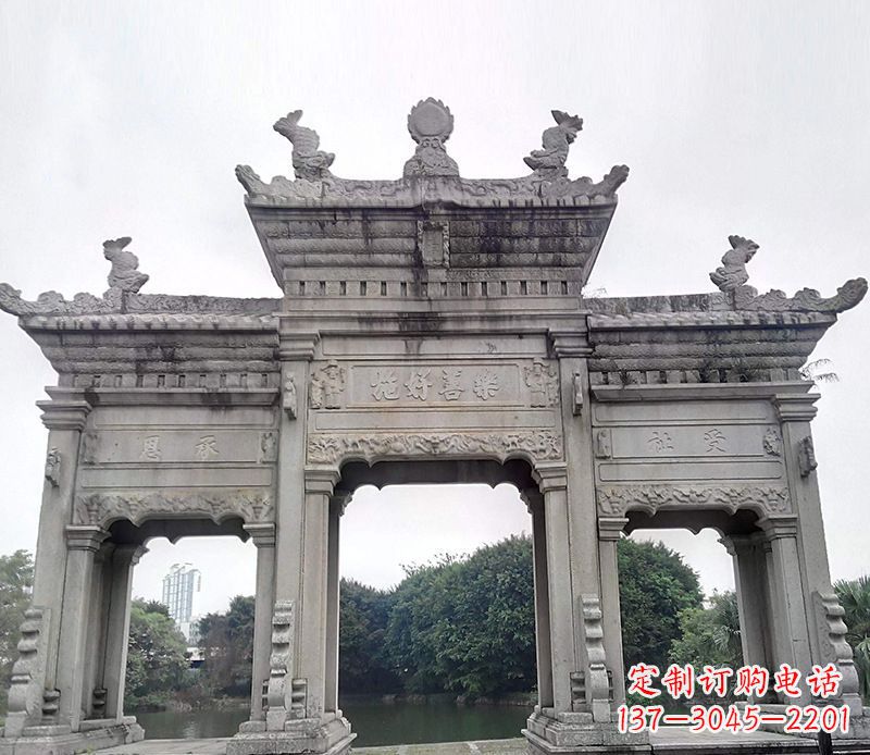 淄博特色大型牌坊石雕
