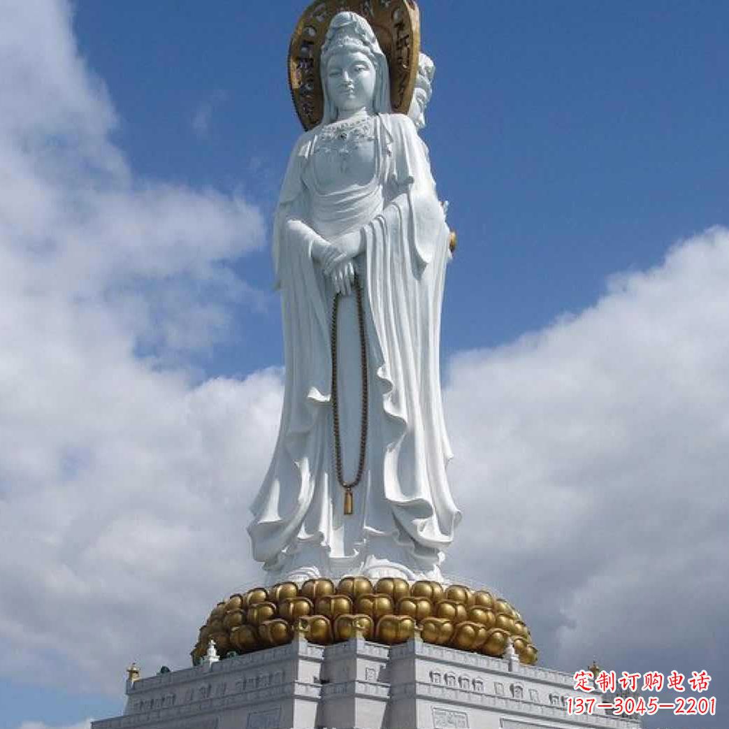 淄博汇聚神灵精灵的大型观音石雕