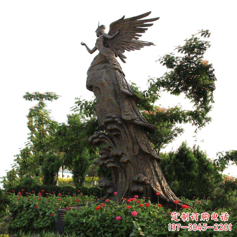 淄博中领雕塑-神话传说中的精卫海景观雕塑