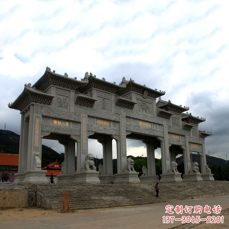淄博大型牌楼雕塑制作