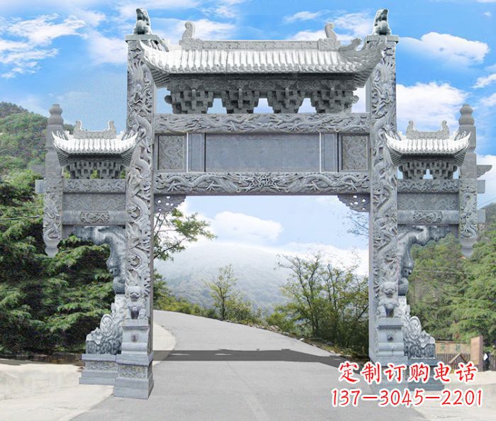 淄博精美牌坊雕塑