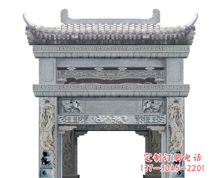 淄博精美石雕牌坊雕塑