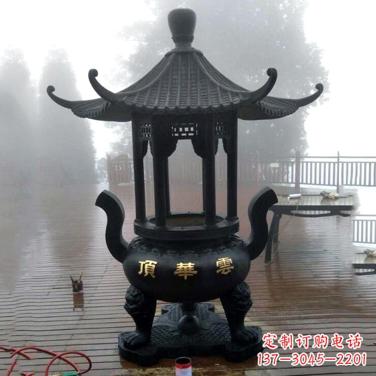 淄博精美青铜香炉雕塑