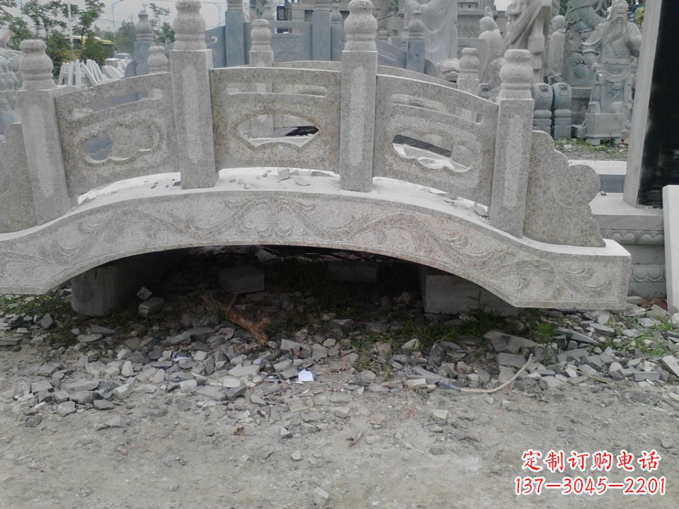 淄博精美石桥雕塑,点缀庭园之美