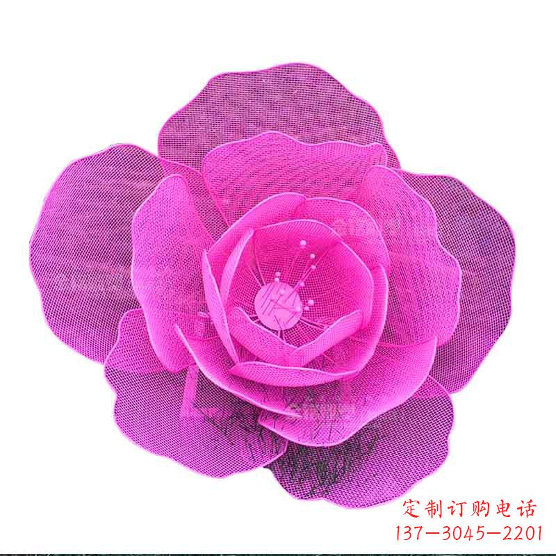 淄博定制不锈钢镂空花朵雕塑定做铁艺玫瑰花金属雕像订景观园林摆件_31