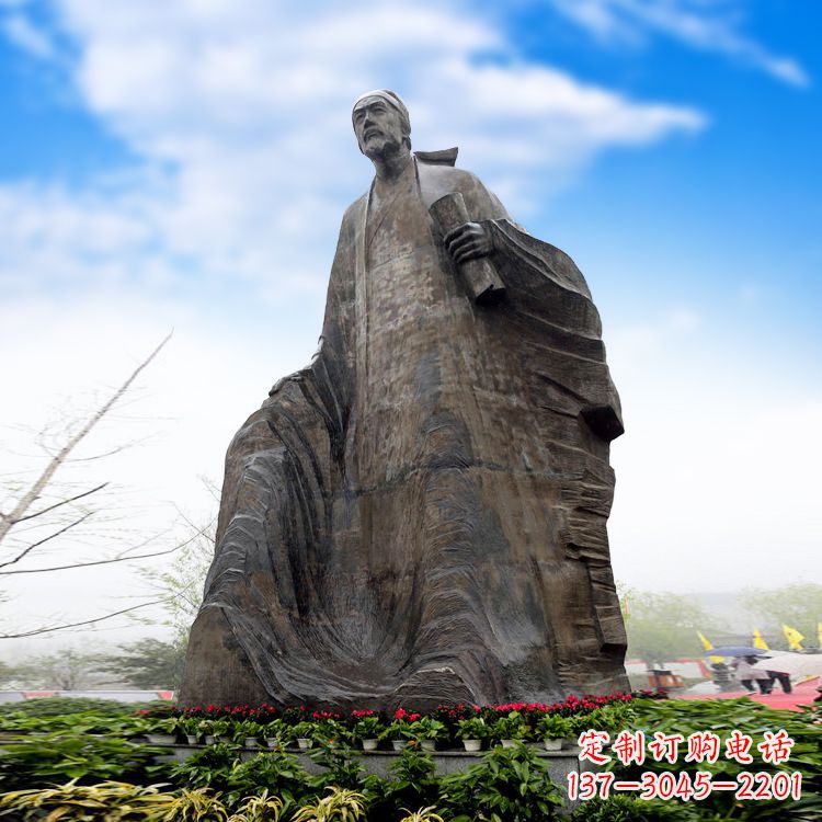 淄博中领雕塑-大型景区景点历史名人杜甫雕像