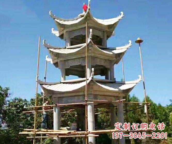 淄博精美古典凉亭石雕
