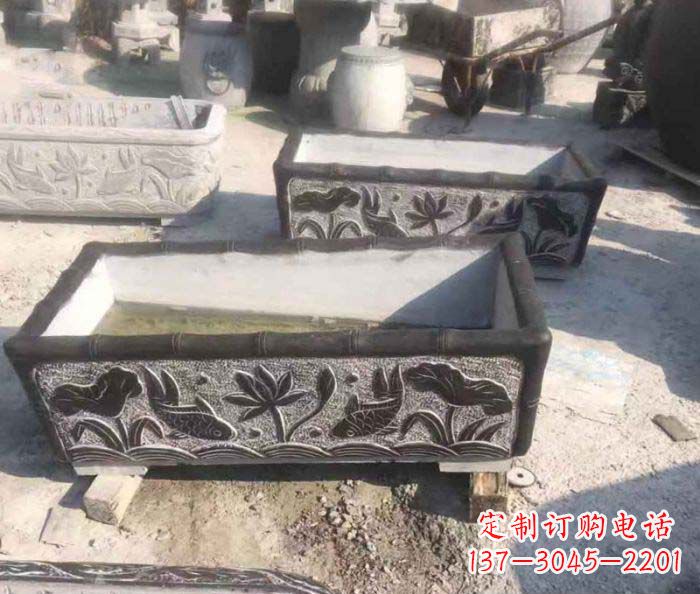 淄博方形仿古石水缸