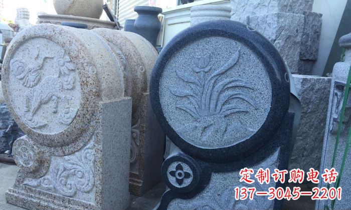 淄博仿古抱鼓石招财石门墩