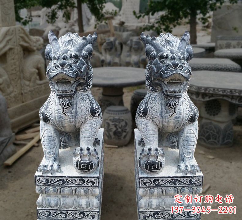 淄博传统工艺仿古麒麟雕塑