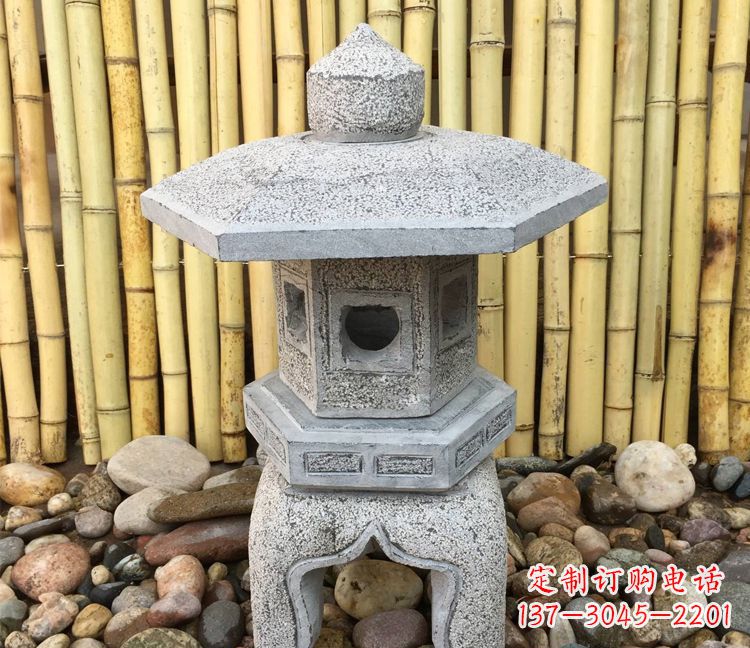 淄博仿古公园照明石灯笼石雕 (2)