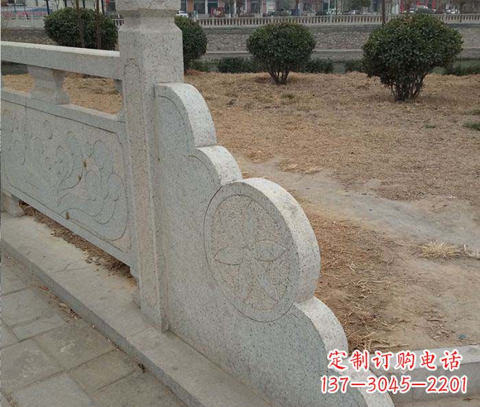 淄博精美仿古护城河石雕栏板