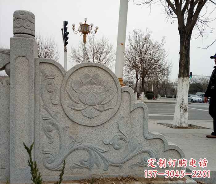 淄博仿古护城河石栏板雕塑