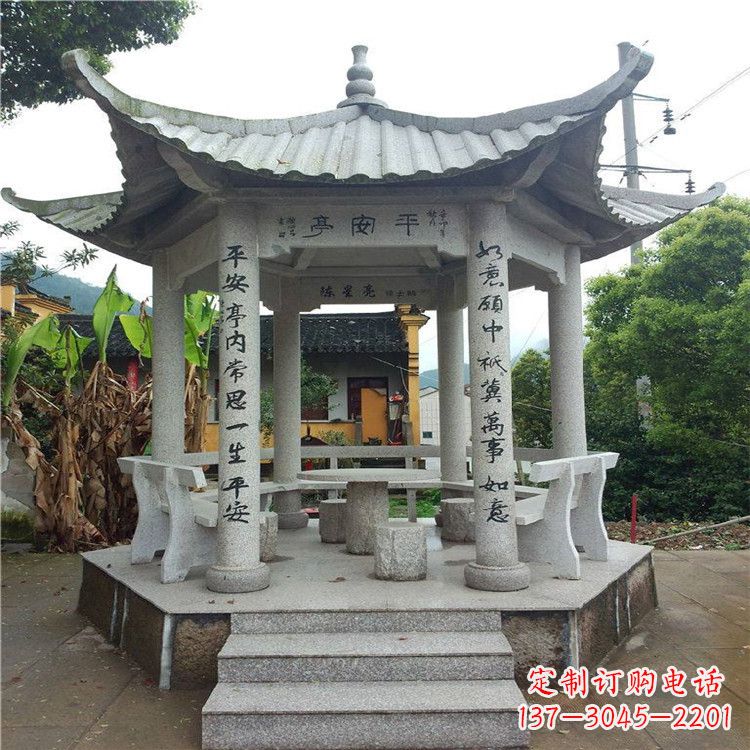 淄博精美大理石凉亭雕塑