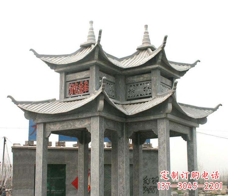 淄博仿古凉亭石雕艺术品