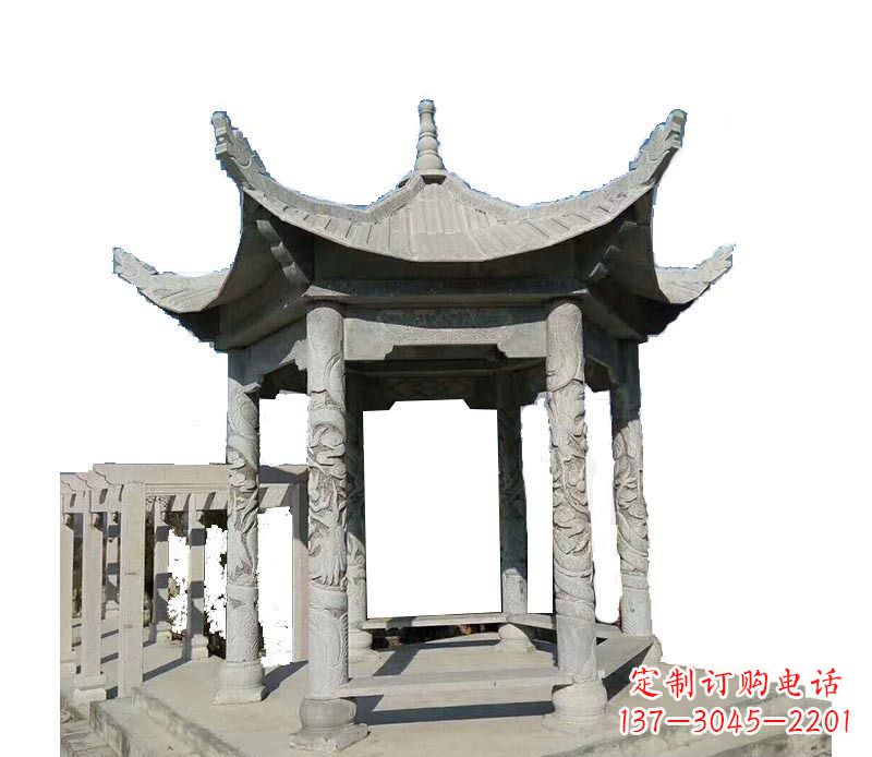 淄博传统风格凉亭石雕