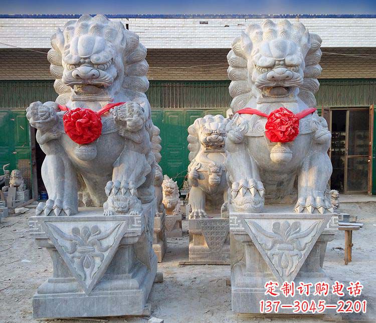 淄博传统风格狮子石雕