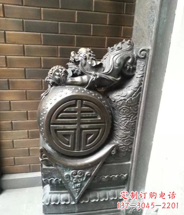 淄博精美仿古门墩铜雕