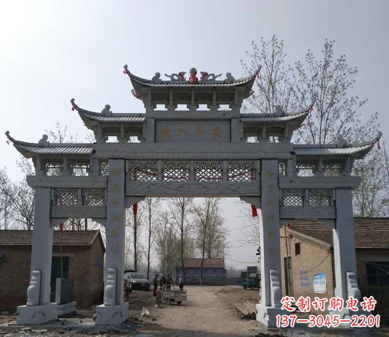 淄博仿古石牌坊石雕