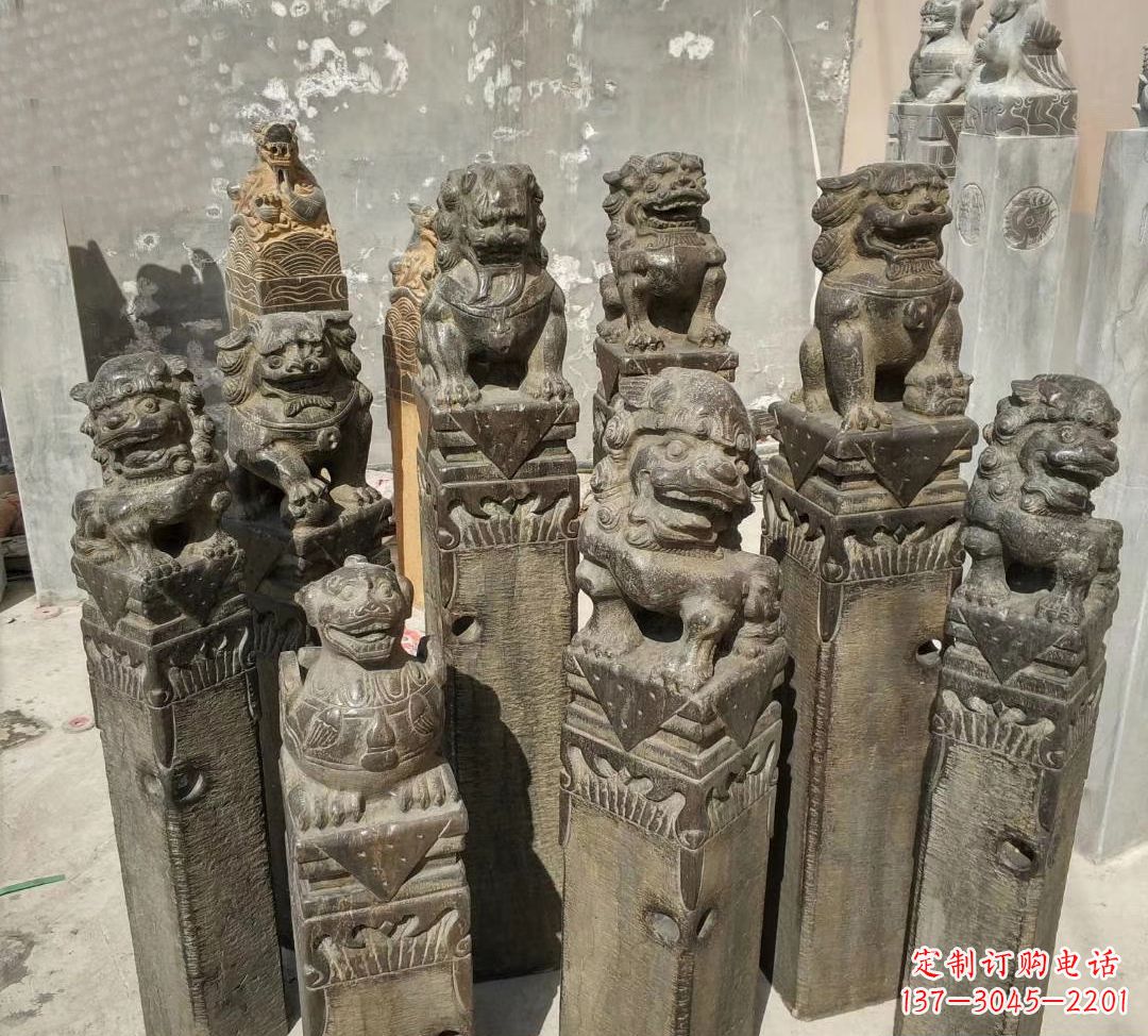 淄博仿古马雕塑,高端定制艺术石雕
