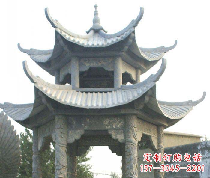 淄博仿古双层石雕凉亭