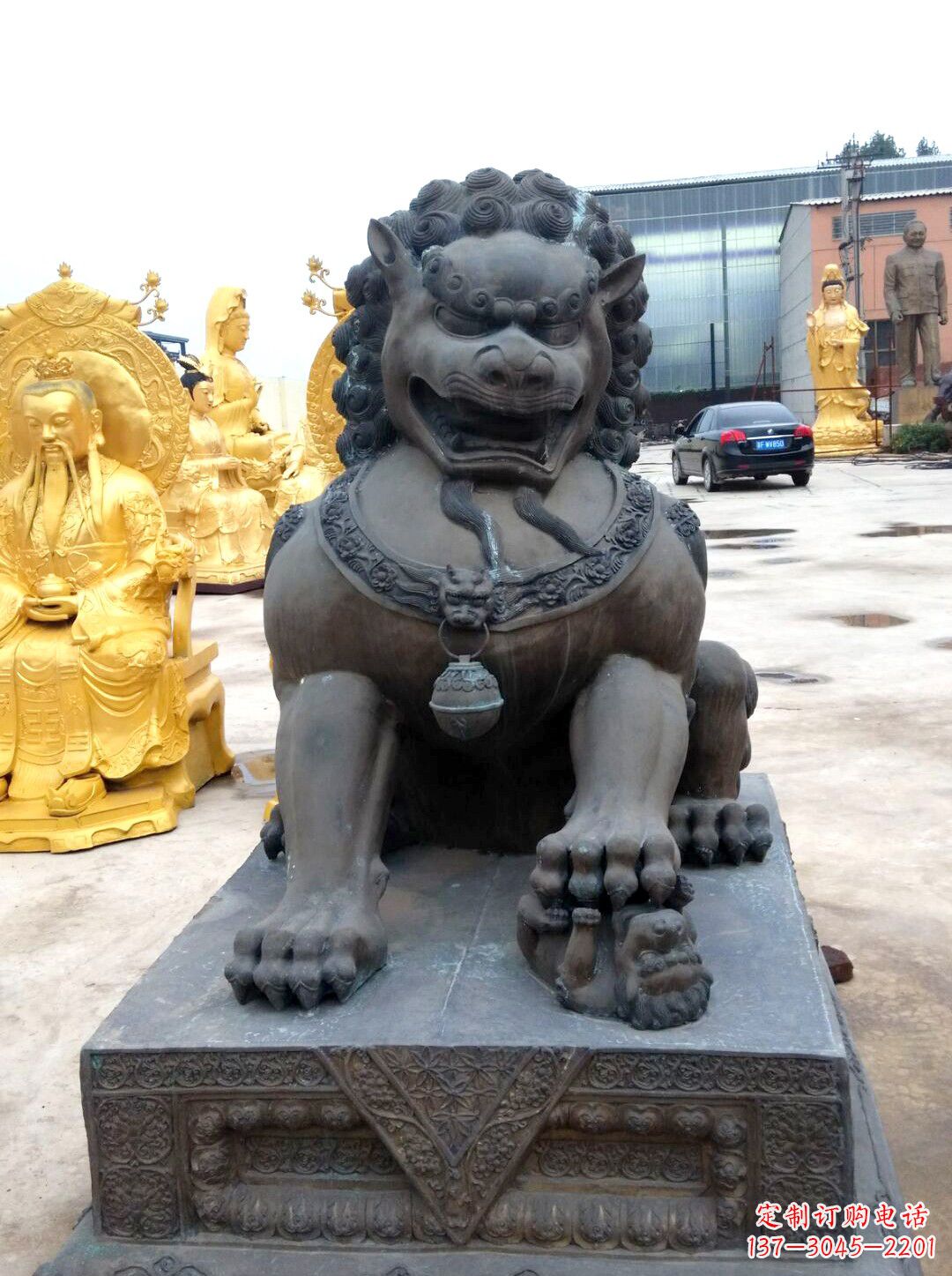 淄博精美仿古铜狮子雕塑