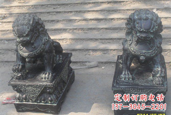 淄博仿古铸铜狮子雕塑