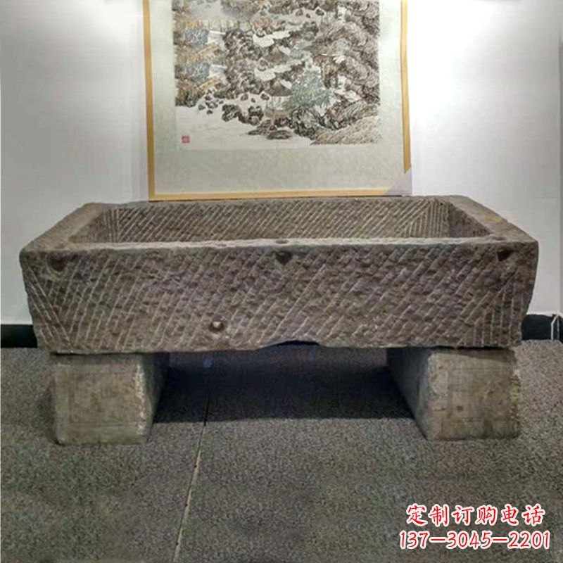 淄博仿古做旧石雕石槽