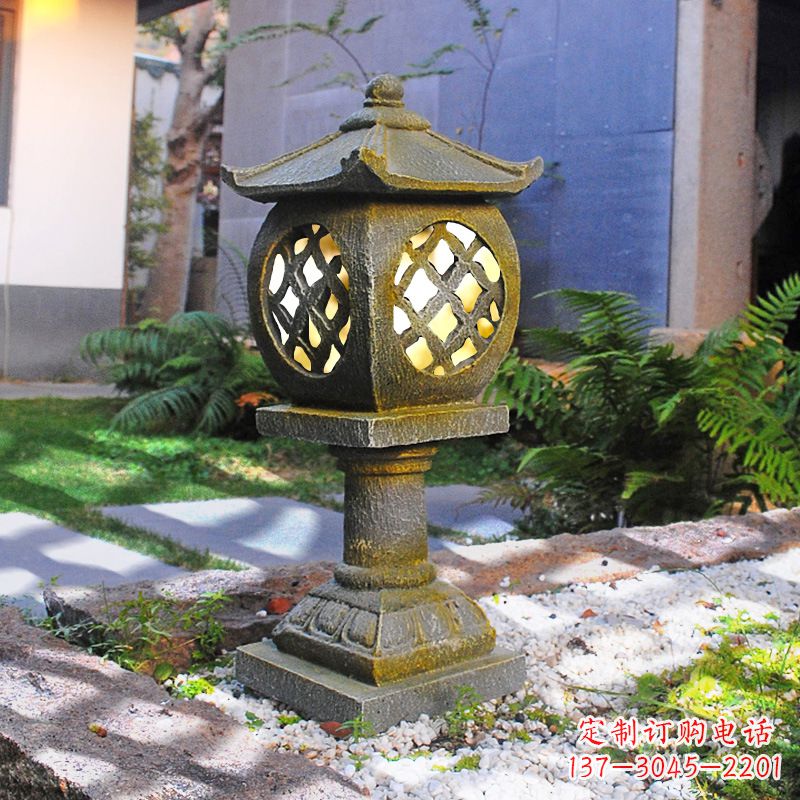 淄博仿古庭院石雕灯笼,精美雕刻点亮家园