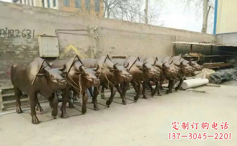 淄博仿铜玻璃钢动物雕塑