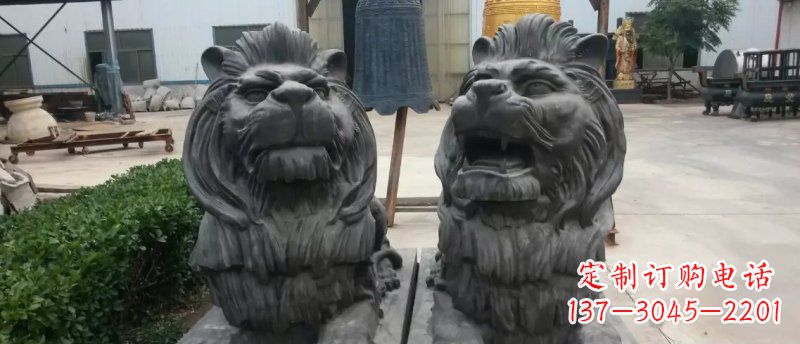 淄博玻璃钢狮子雕塑