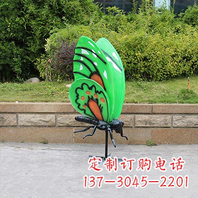 淄博大号蓝色蝴蝶定制雕塑